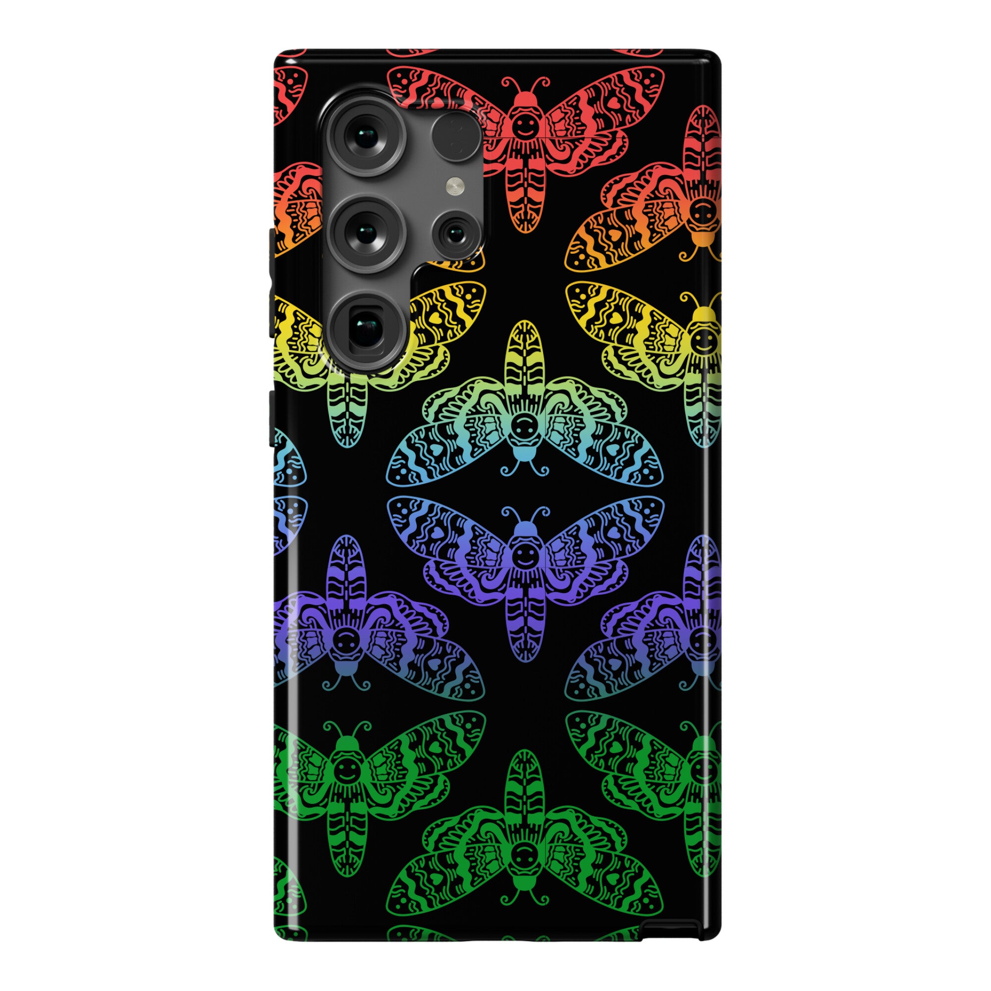 Rainbow Moth Pattern Phone Case