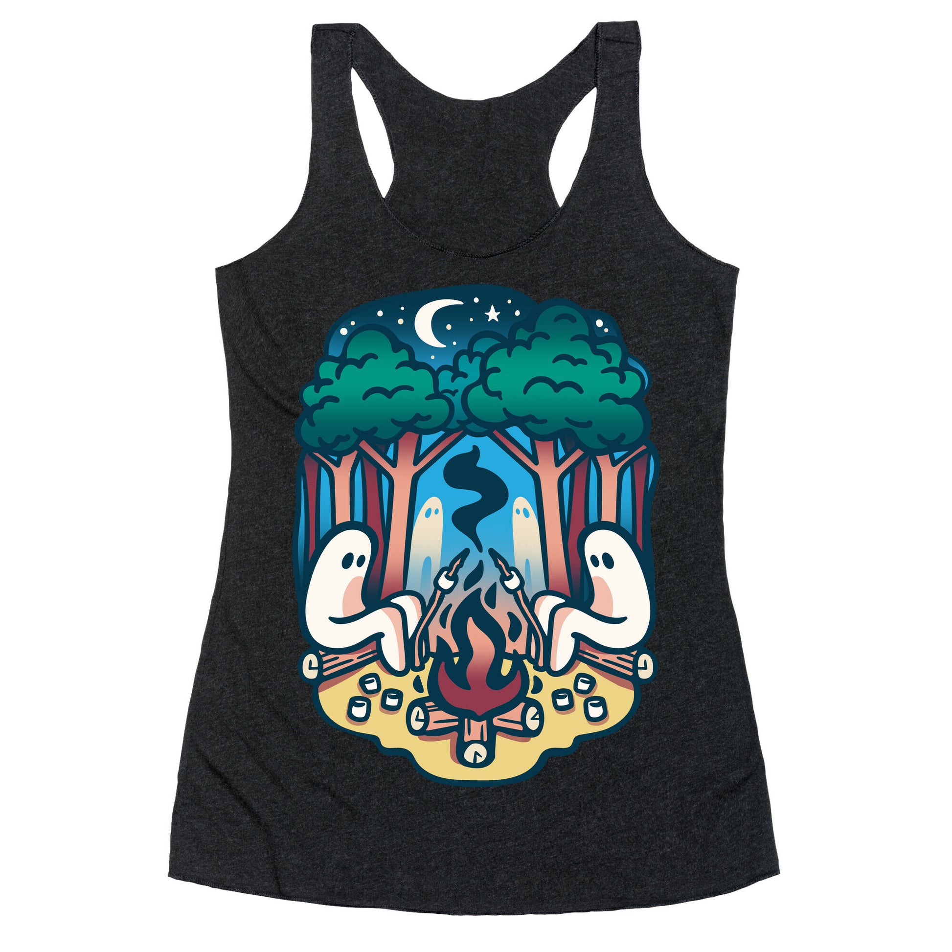Fresno Night Roasters White Print Racerback Tank