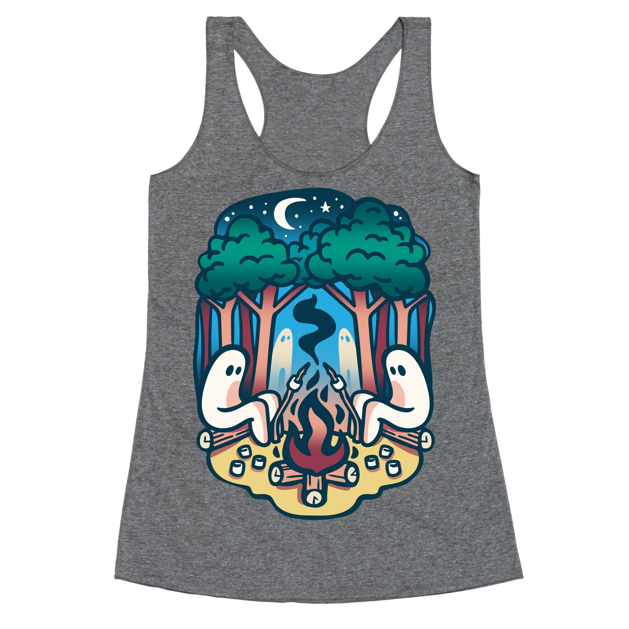 Fresno Night Roasters White Print Racerback Tank