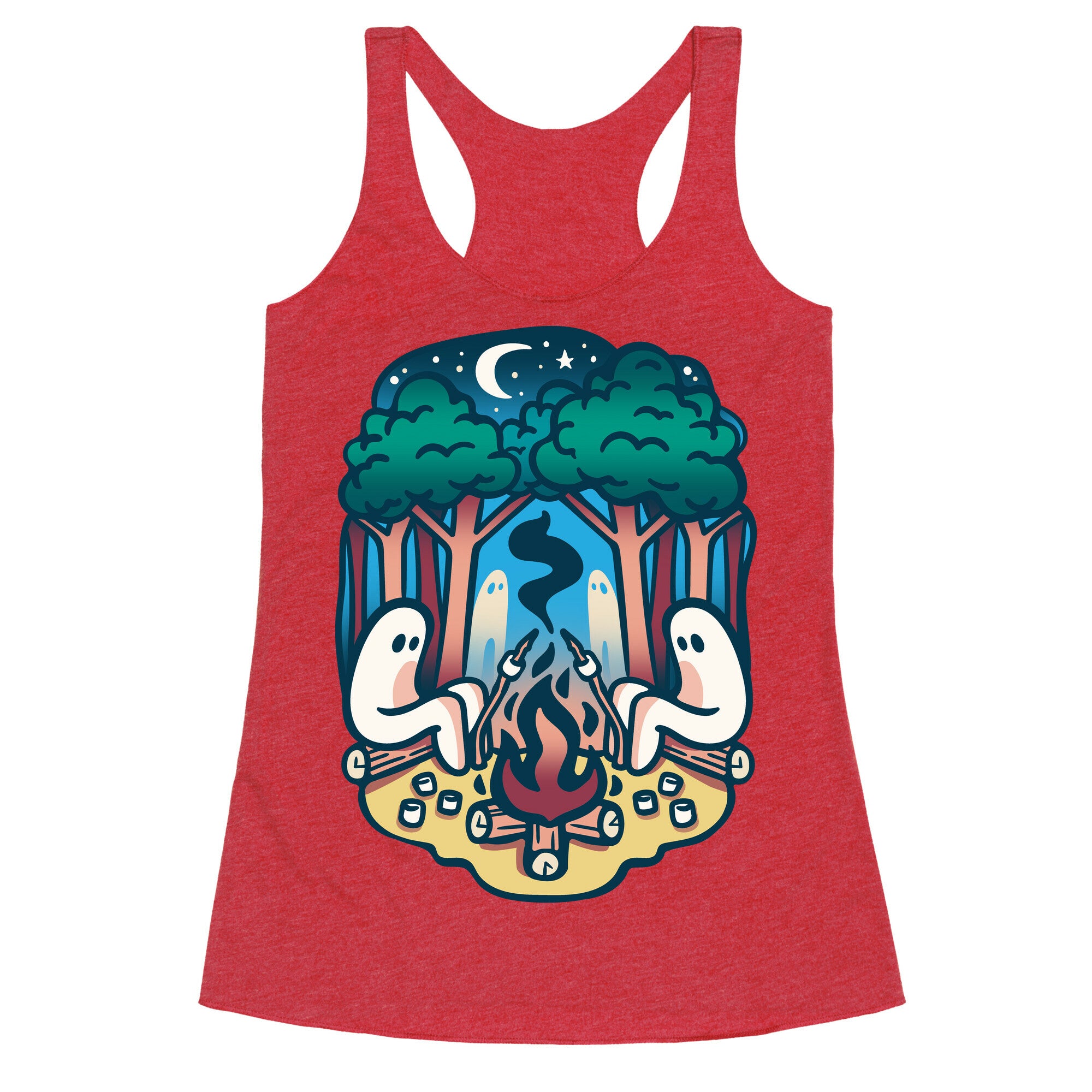 Fresno Night Roasters White Print Racerback Tank