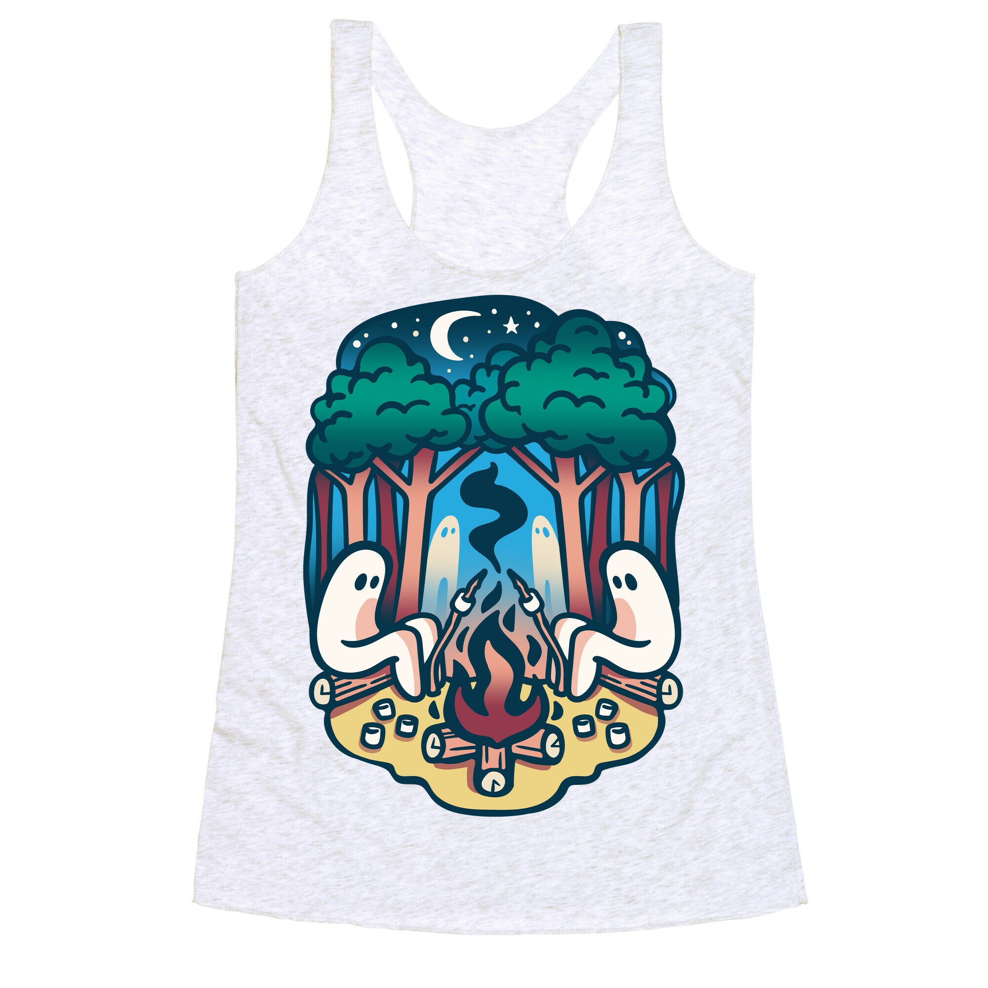 Fresno Night Roasters White Print Racerback Tank