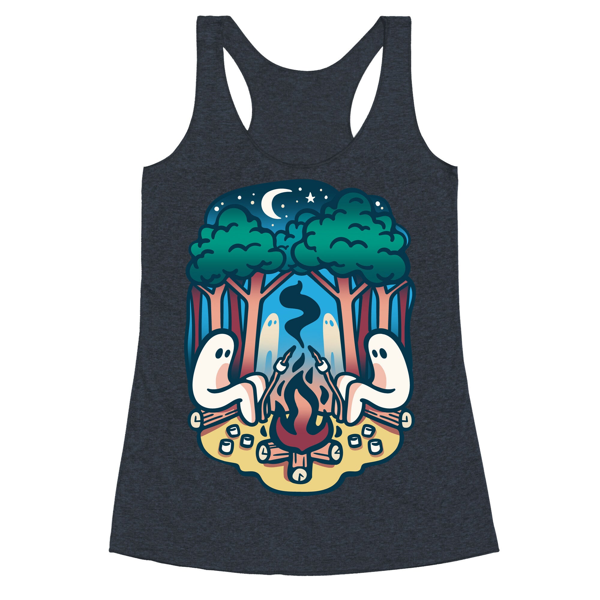 Fresno Night Roasters White Print Racerback Tank