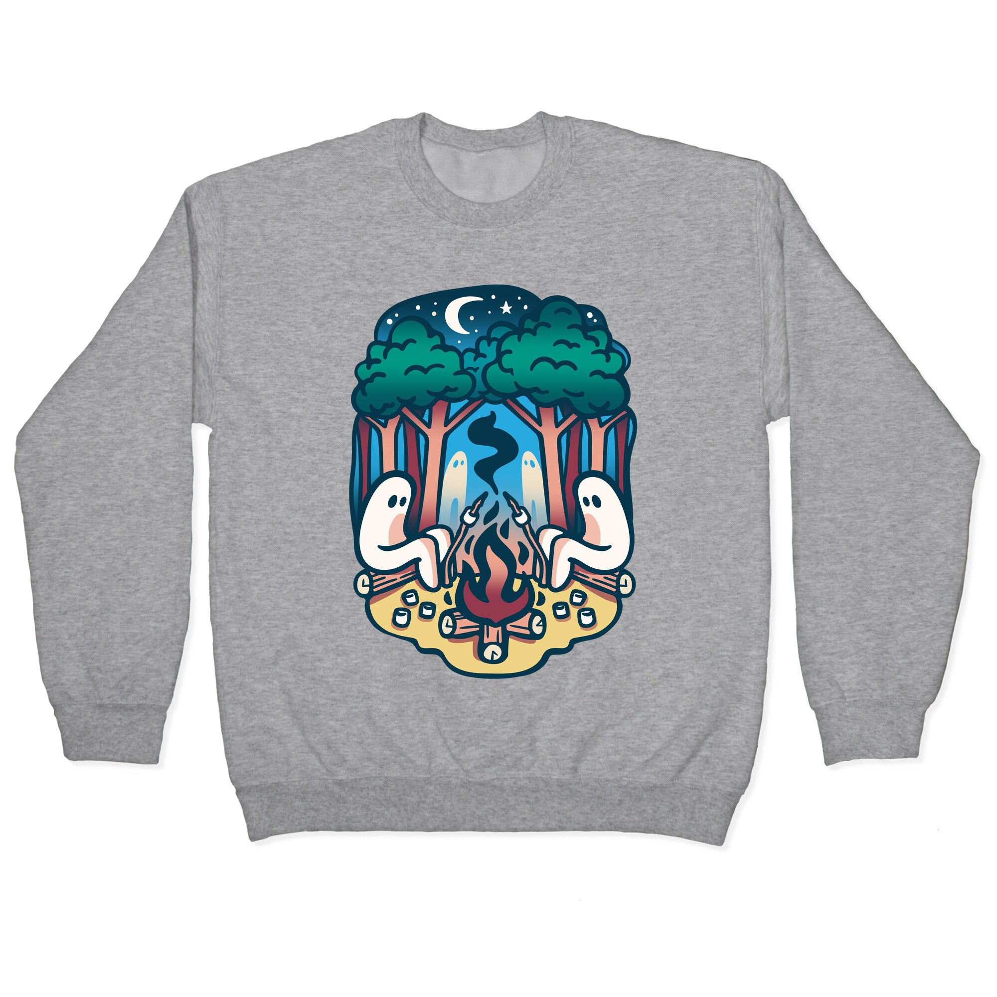 Fresno Night Roasters White Print Crewneck Sweatshirt