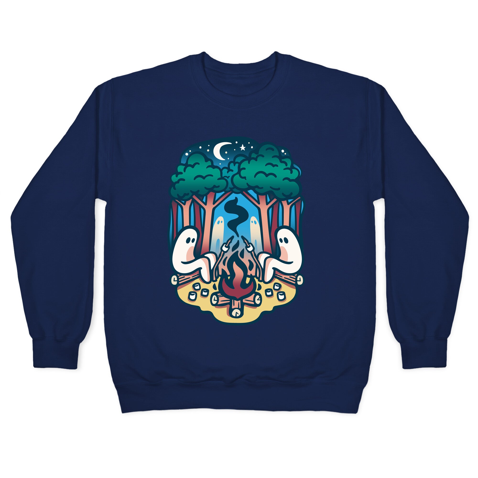 Fresno Night Roasters White Print Crewneck Sweatshirt