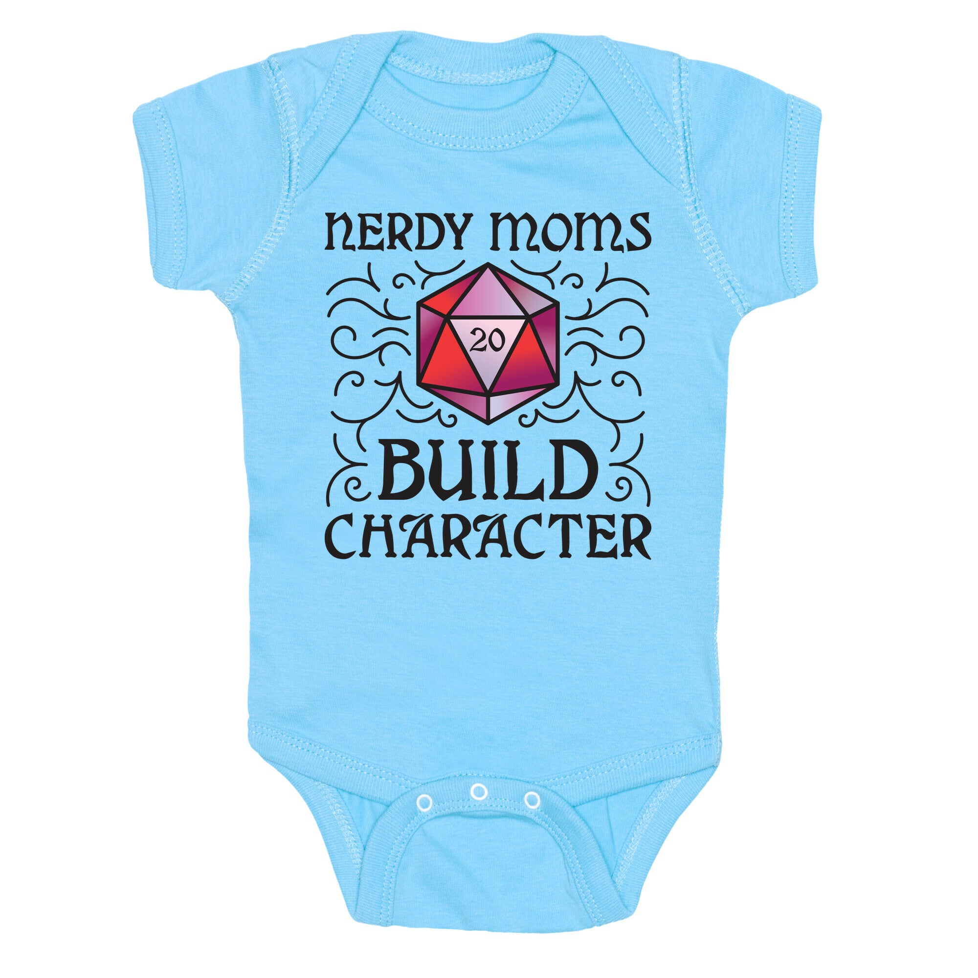 Nerdy Moms Build Character Baby One Piece