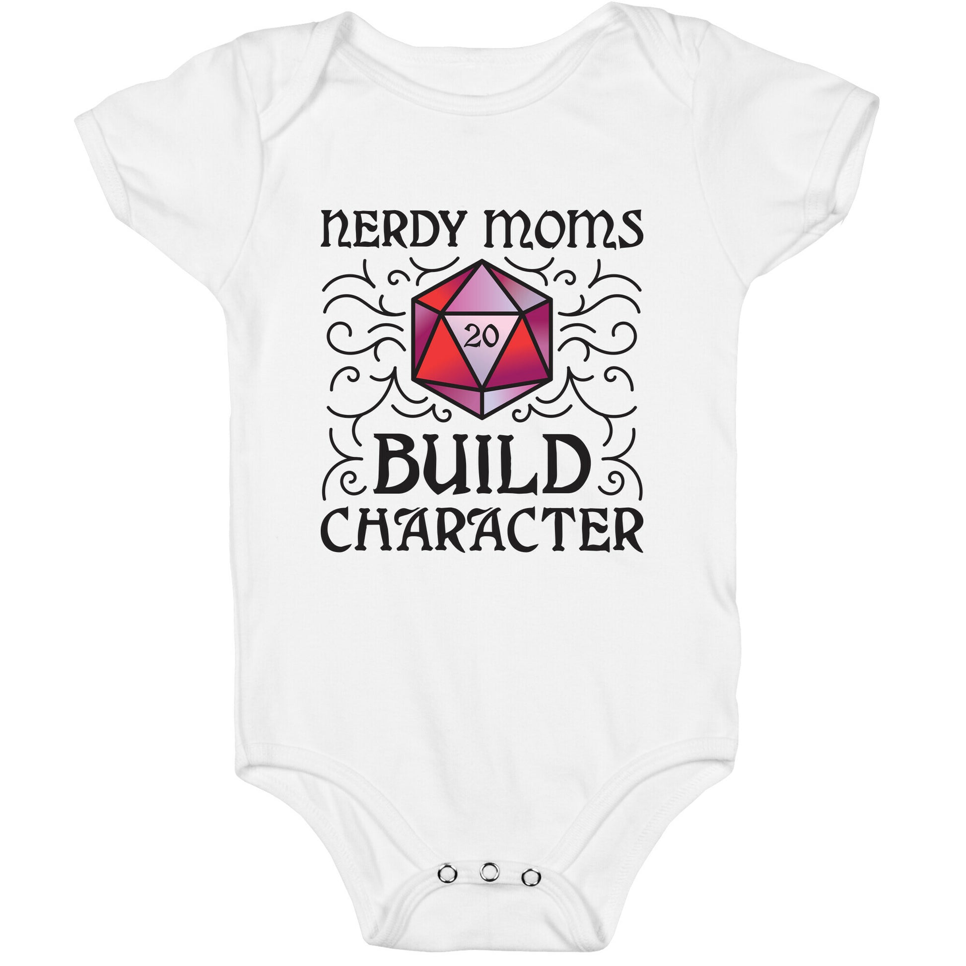 Nerdy Moms Build Character Baby One Piece