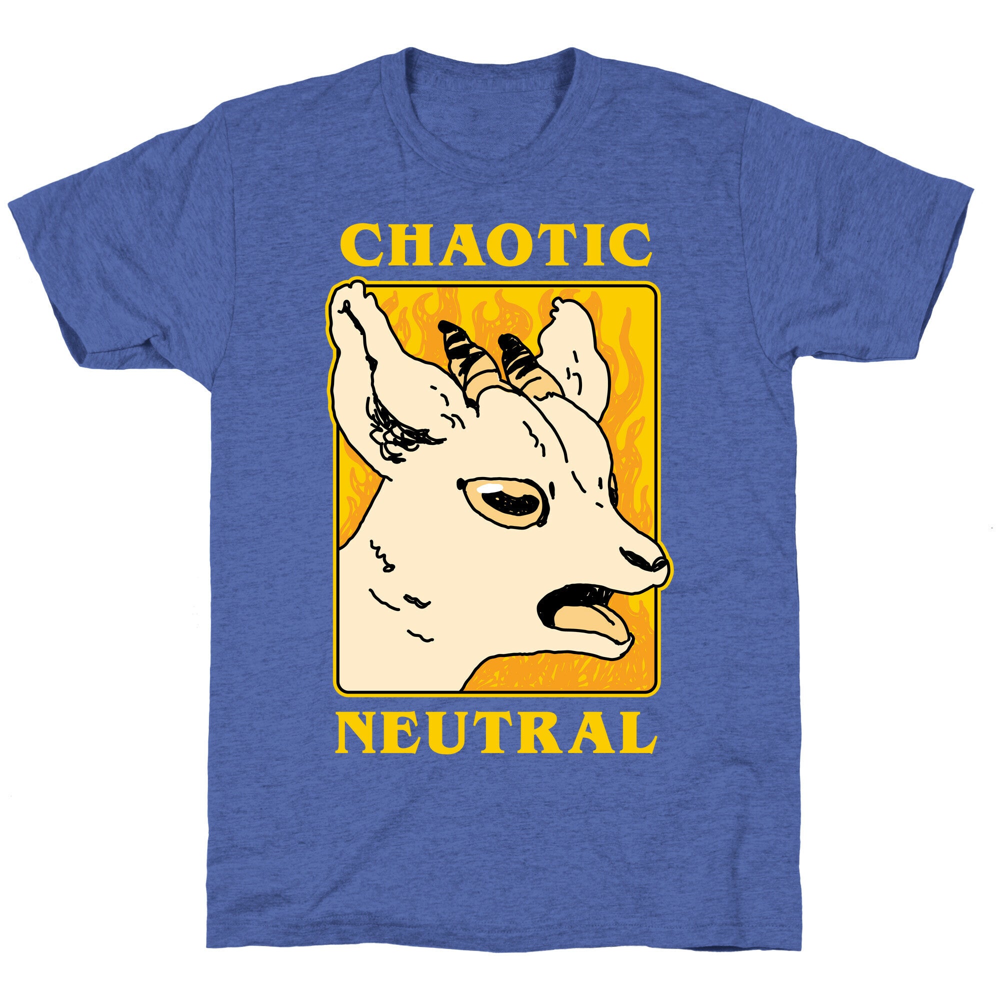 Chaotic Neutral Goat Unisex Triblend Tee