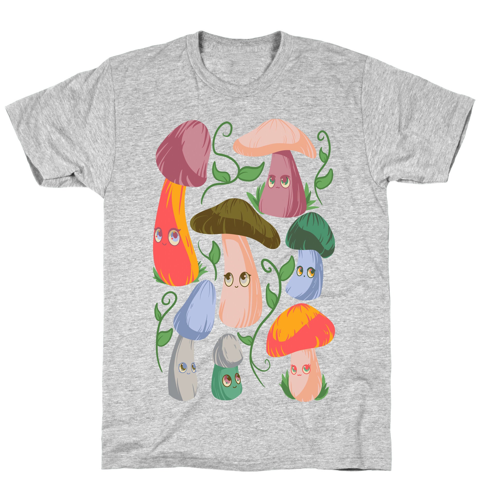 Kawaii Cottage Mushrooms T-Shirt