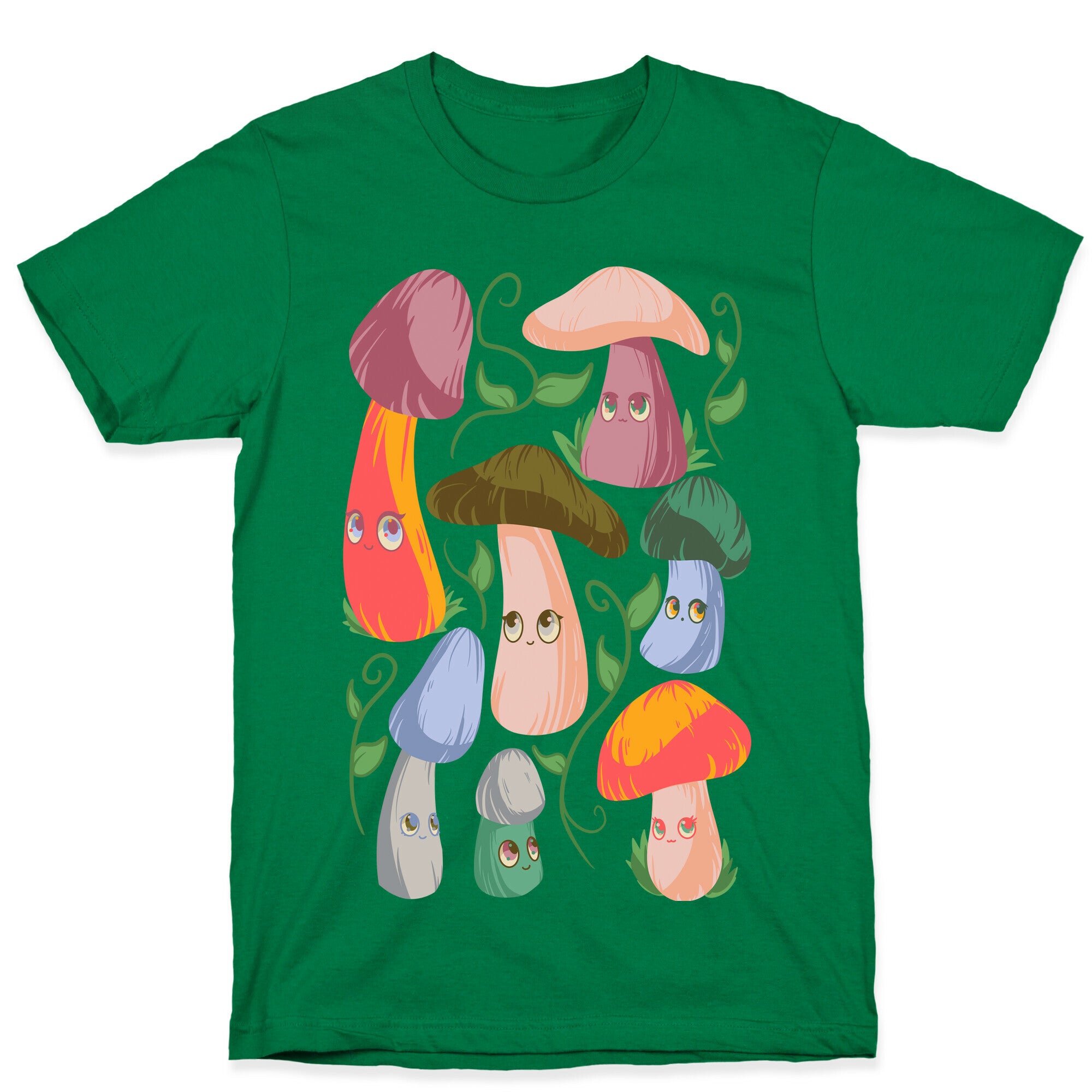 Kawaii Cottage Mushrooms T-Shirt