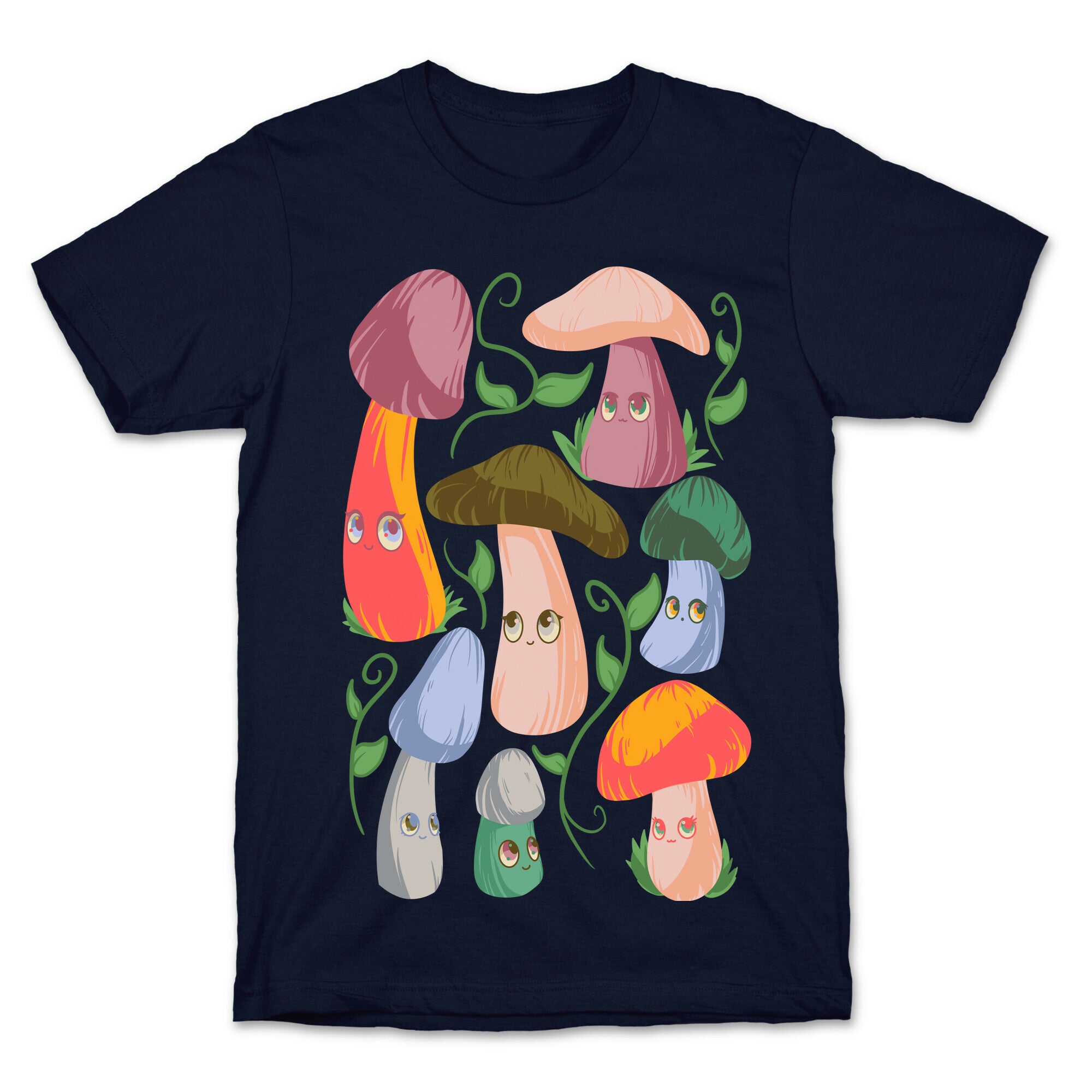 Kawaii Cottage Mushrooms T-Shirt