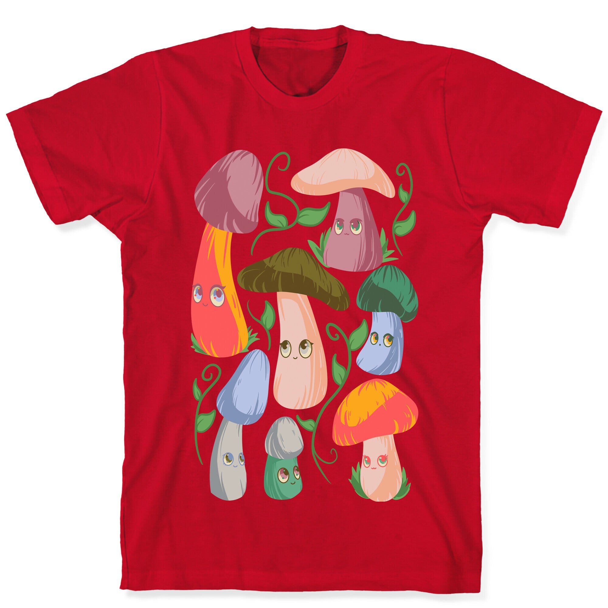Kawaii Cottage Mushrooms T-Shirt