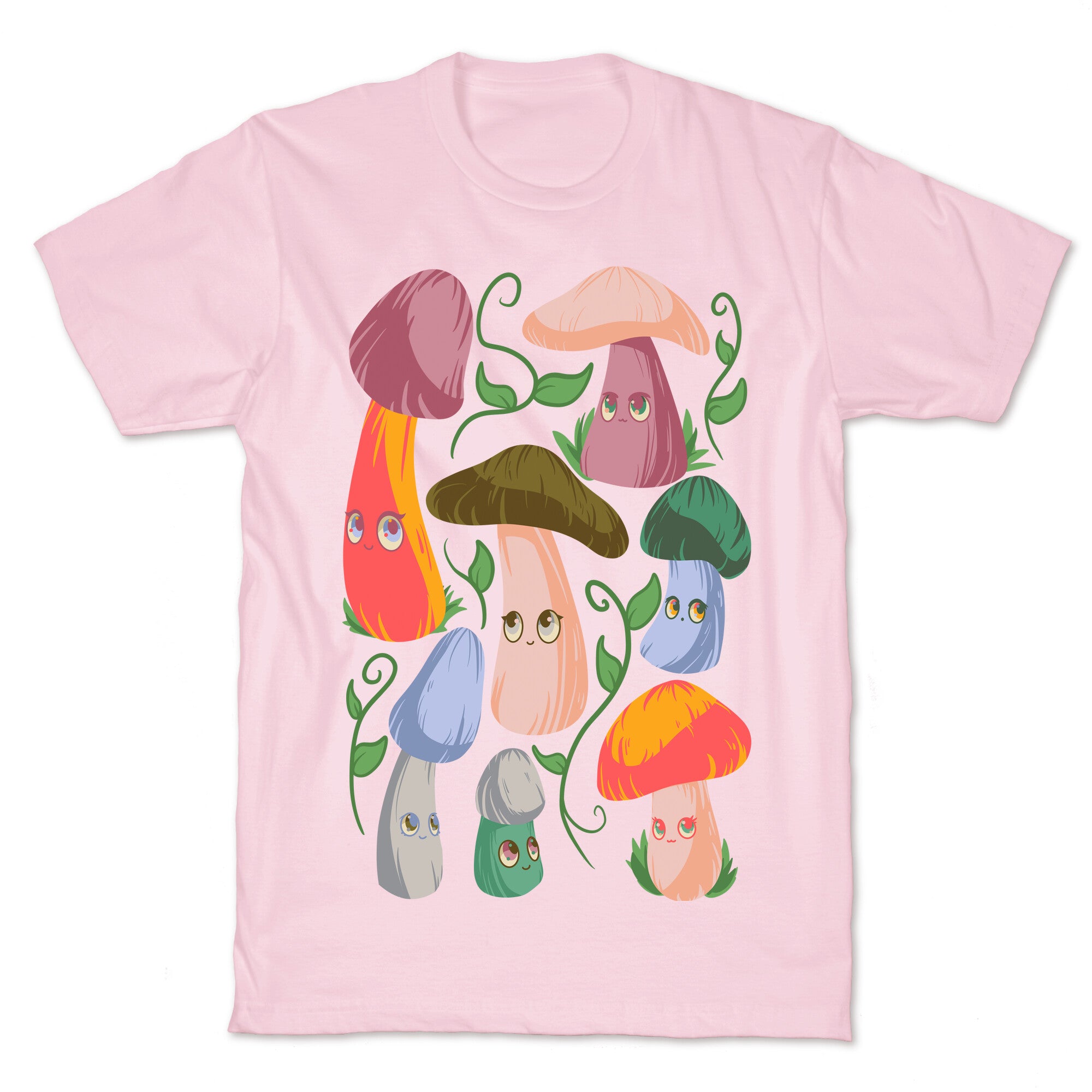 Kawaii Cottage Mushrooms T-Shirt