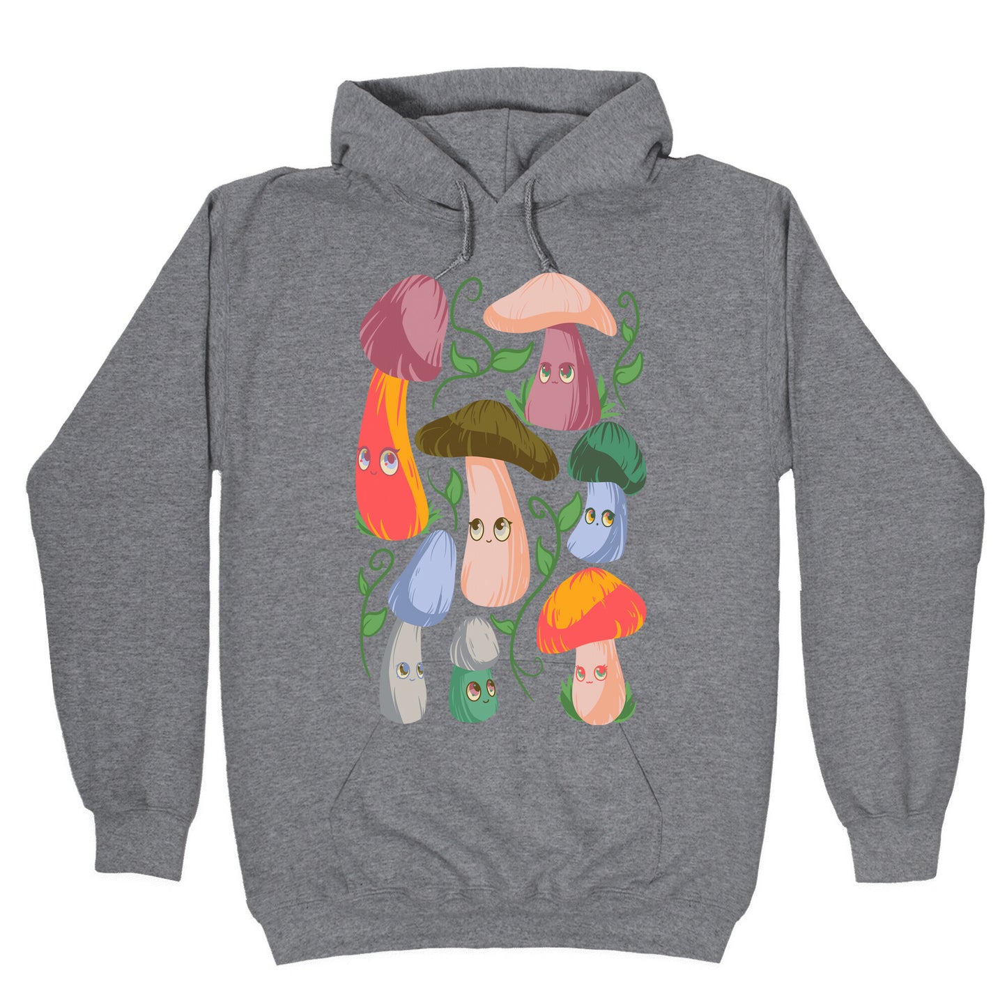 Kawaii Cottage Mushrooms Hoodie