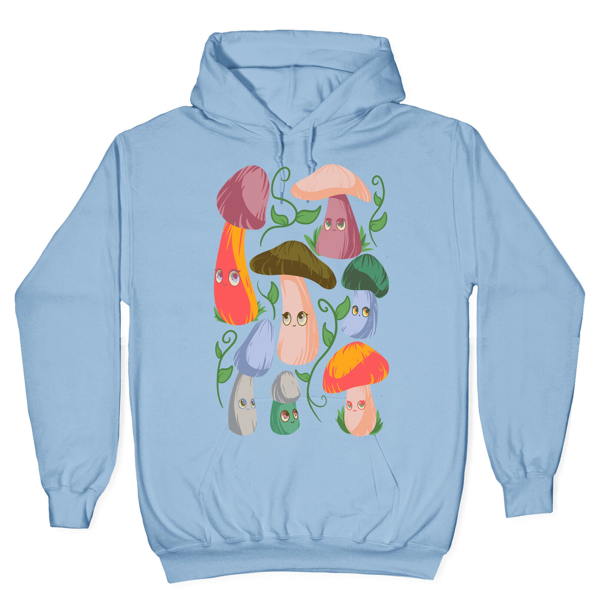 Kawaii Cottage Mushrooms Hoodie