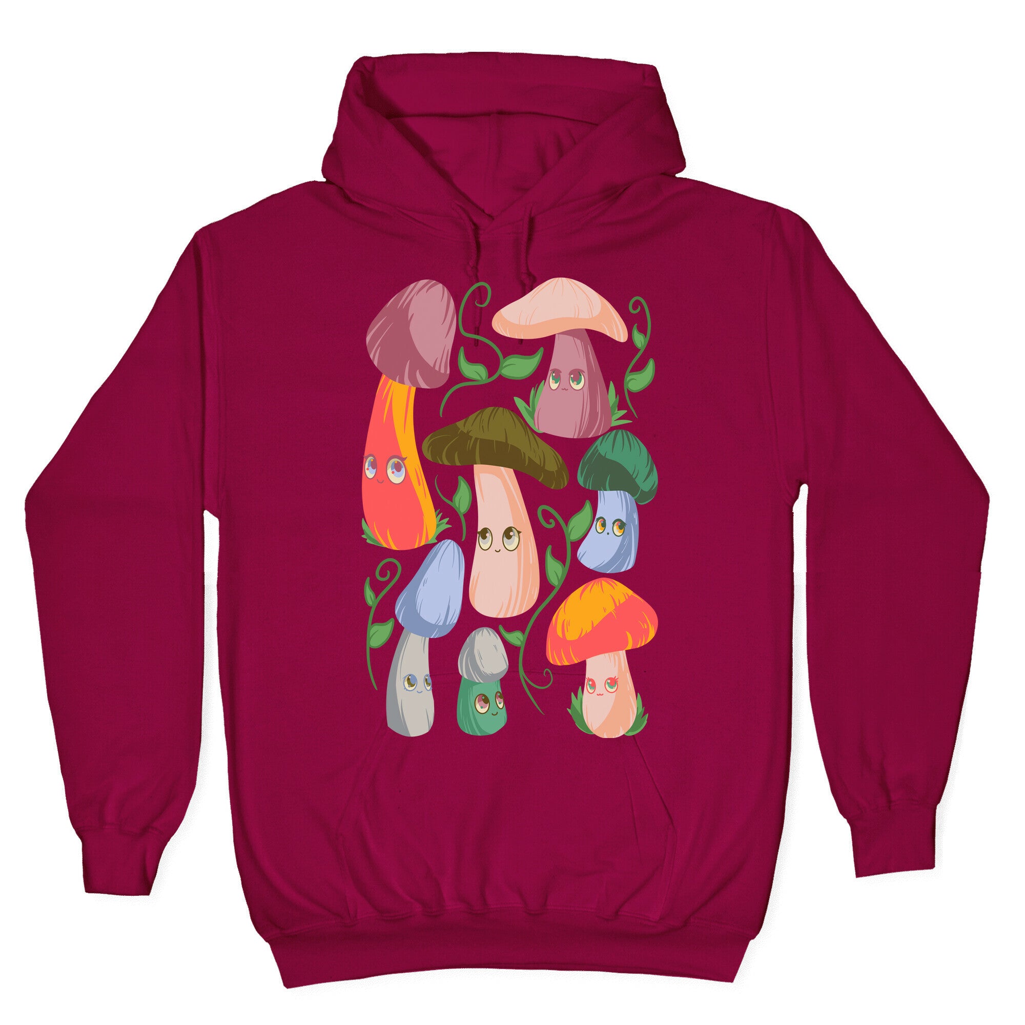 Kawaii Cottage Mushrooms Hoodie