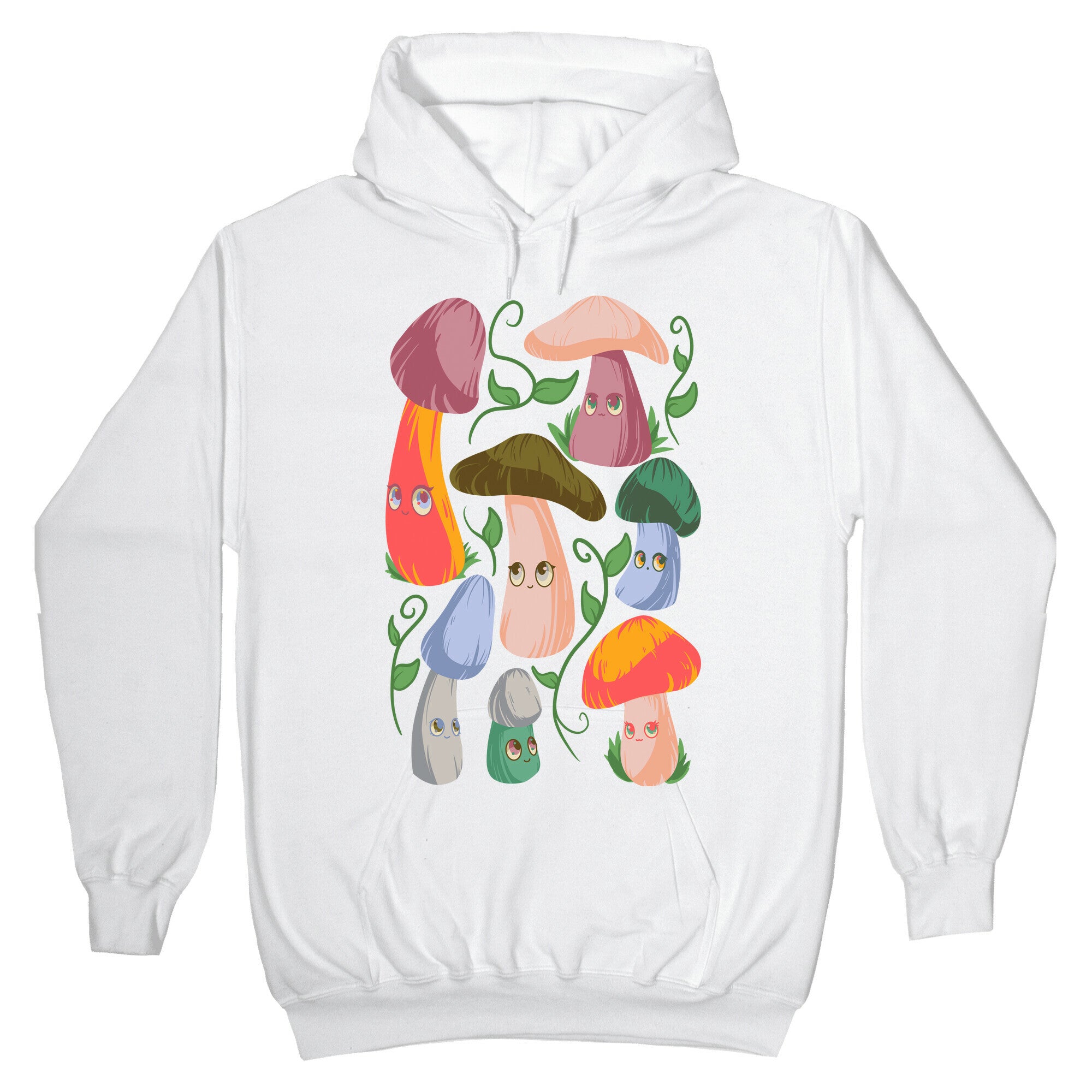 Kawaii Cottage Mushrooms Hoodie