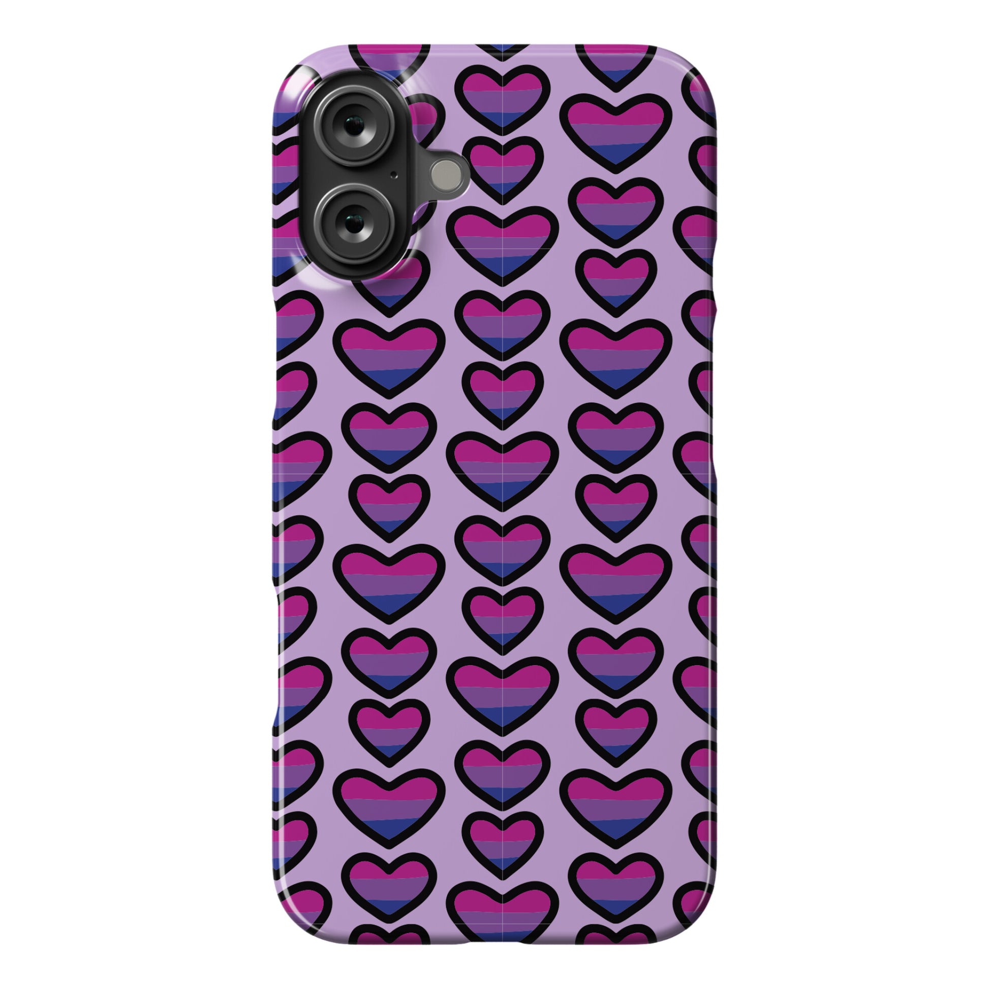 Bisexual Hearts Pattern Phone Case