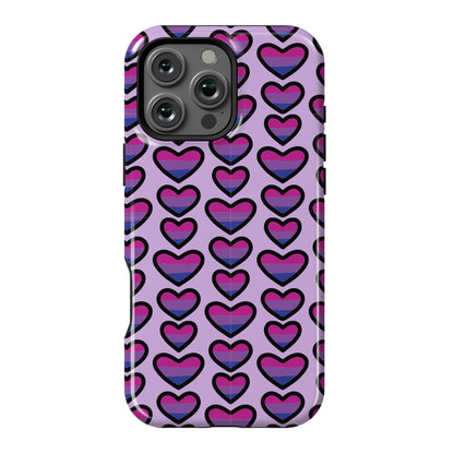 Bisexual Hearts Pattern Phone Case