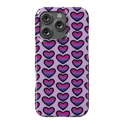 Bisexual Hearts Pattern Phone Case