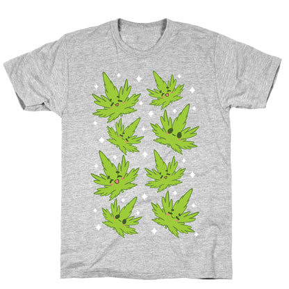 Kawaii Weed Leaves T-Shirt