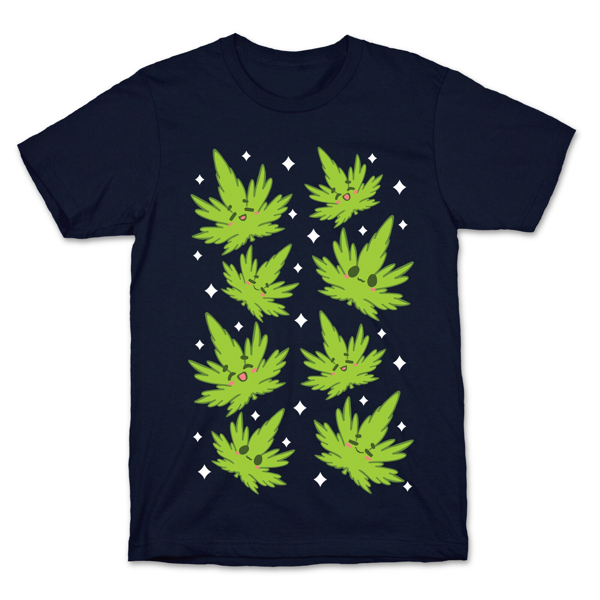 Kawaii Weed Leaves T-Shirt