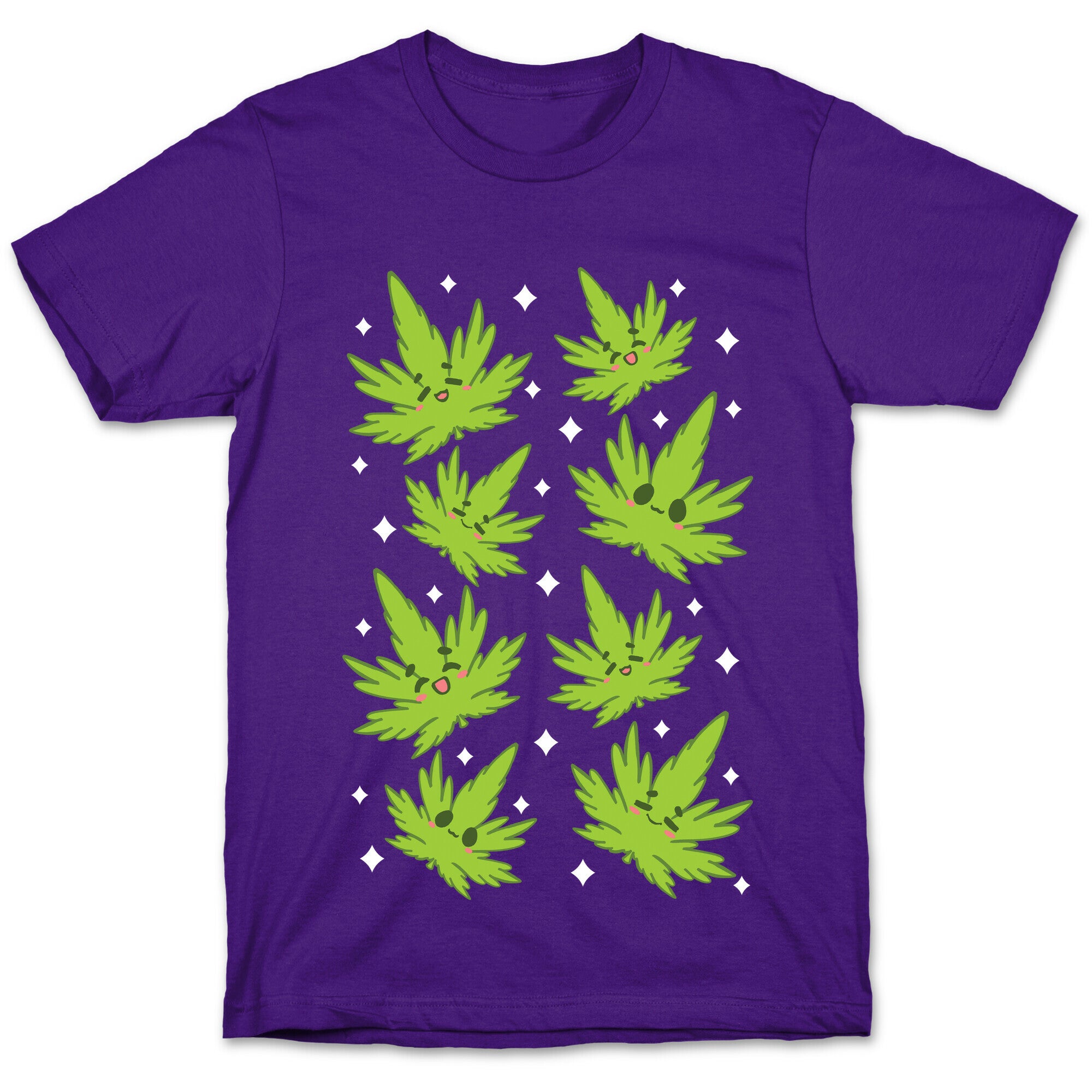 Kawaii Weed Leaves T-Shirt