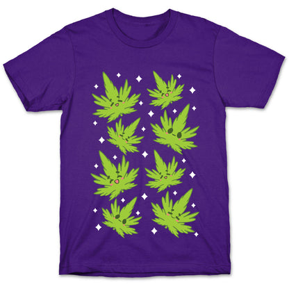 Kawaii Weed Leaves T-Shirt
