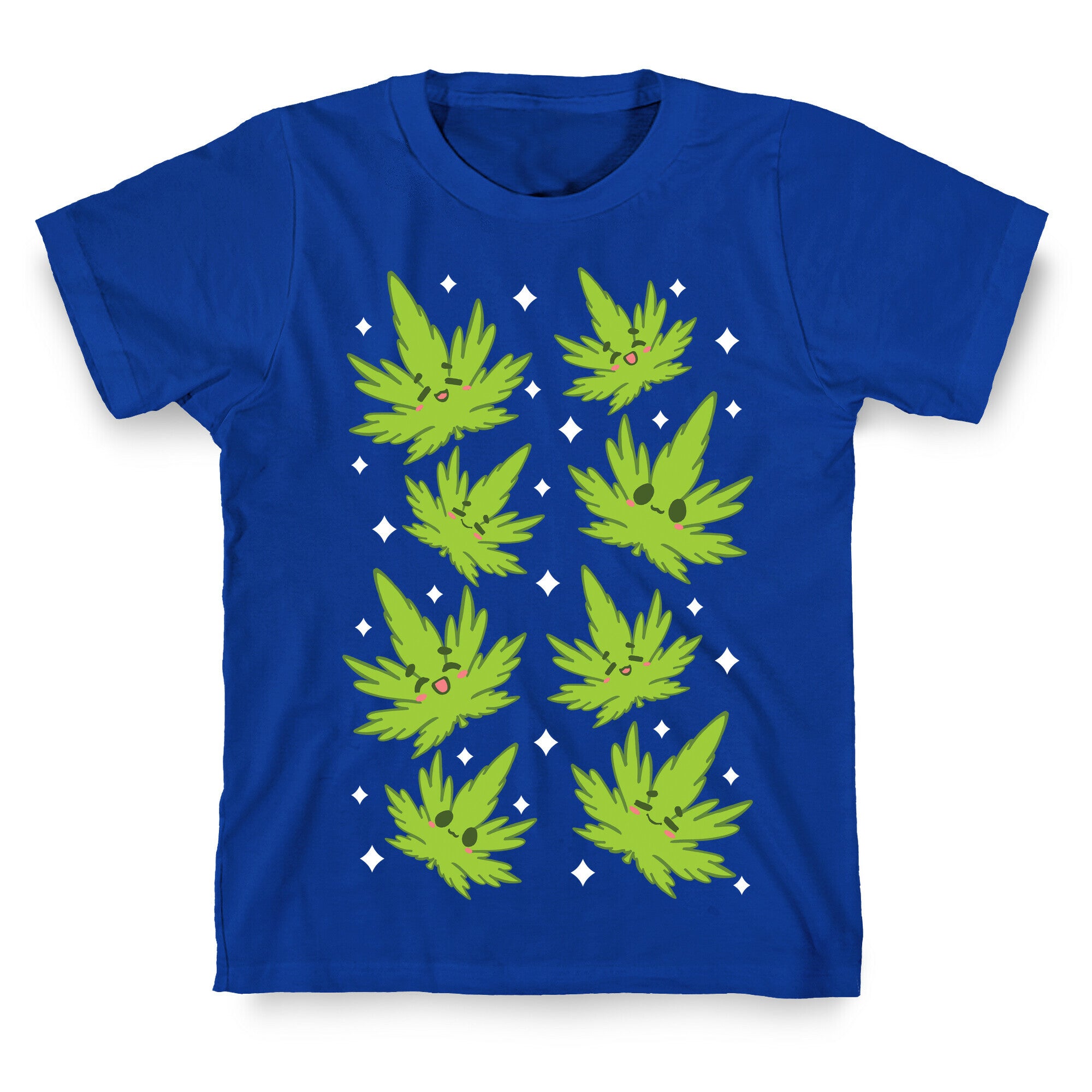 Kawaii Weed Leaves T-Shirt