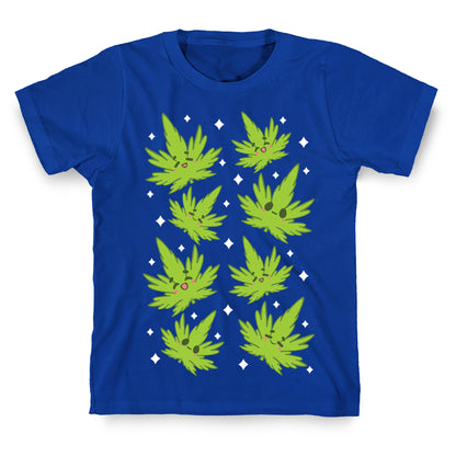Kawaii Weed Leaves T-Shirt