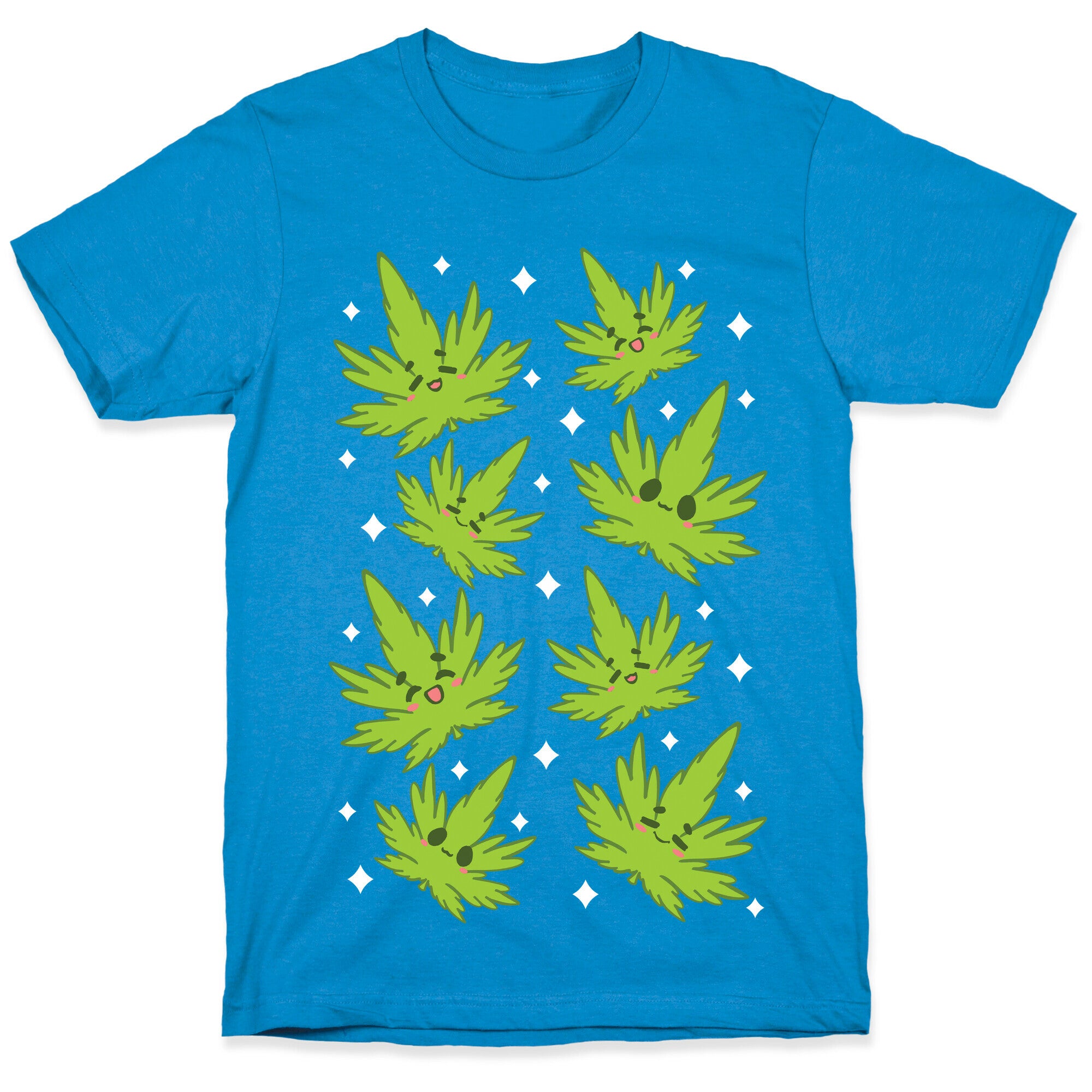 Kawaii Weed Leaves T-Shirt