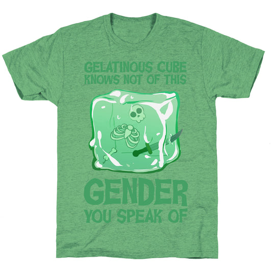 Gelatinous Cube Knows Not Of This Gender You Speak Of Unisex Triblend Tee