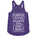 Feminist Elves Against the One Ring Racerback Tank
