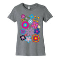 Hippie Pride Flower Pattern Women's Cotton Tee