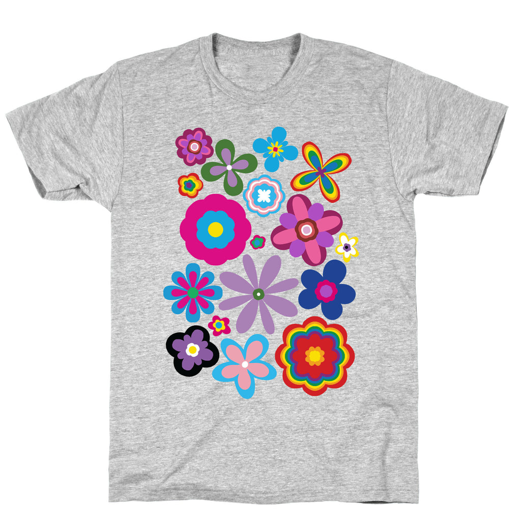Hippie Pride Flower Pattern T-Shirt