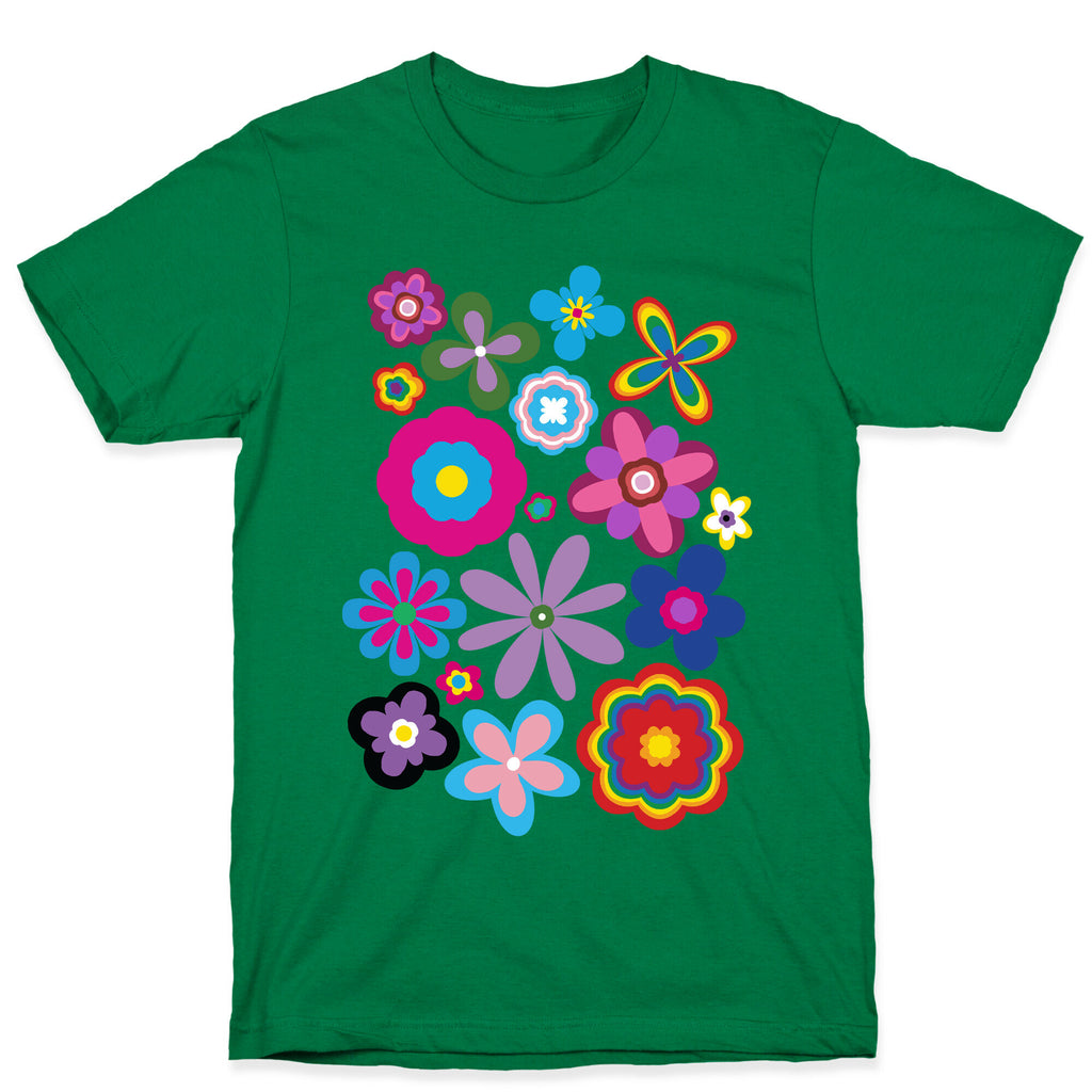Hippie Pride Flower Pattern T-Shirt
