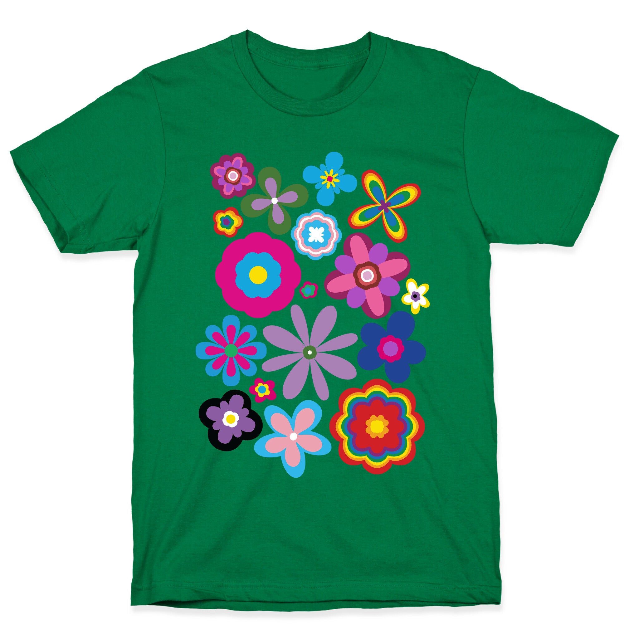 Hippie Pride Flower Pattern T-Shirt