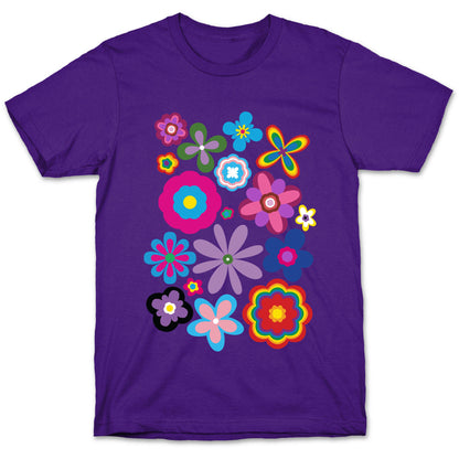Hippie Pride Flower Pattern T-Shirt