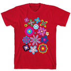 Hippie Pride Flower Pattern T-Shirt