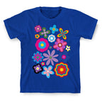 Hippie Pride Flower Pattern T-Shirt