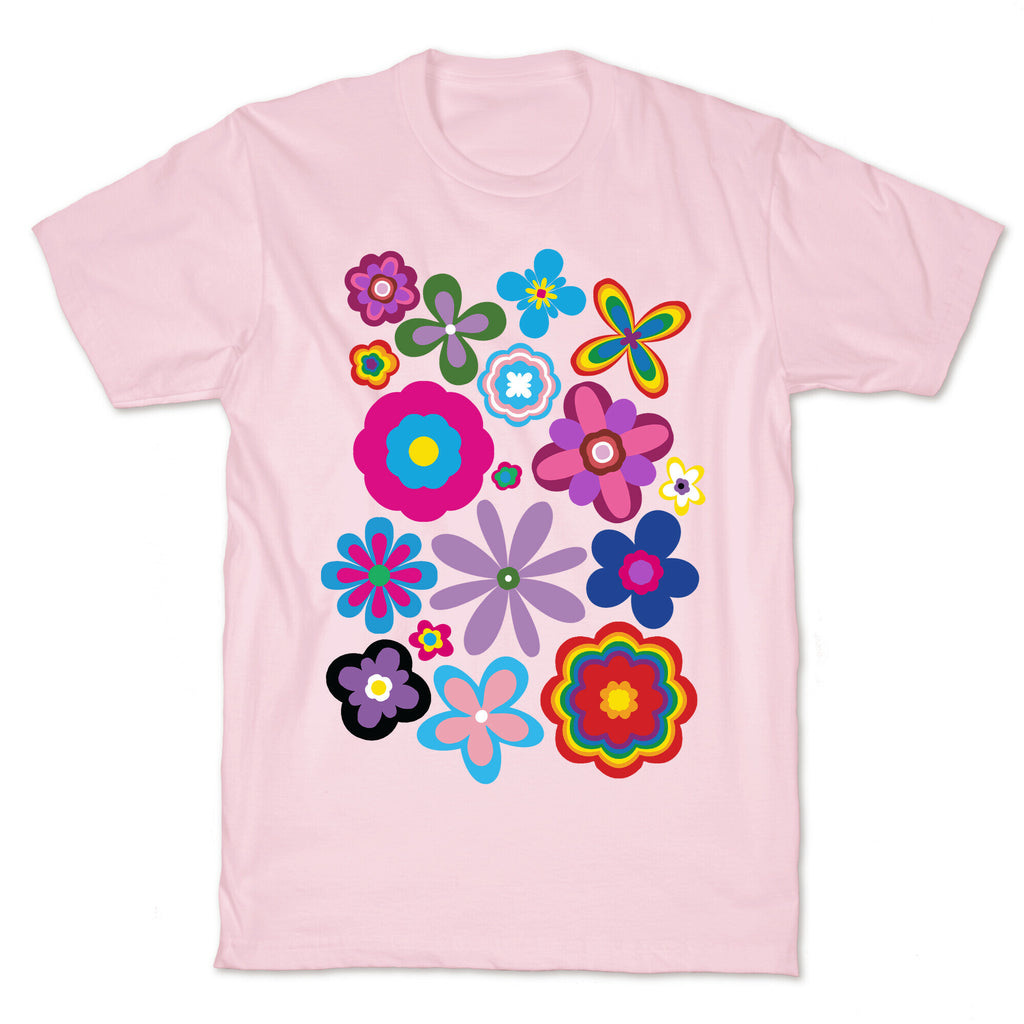 Hippie Pride Flower Pattern T-Shirt