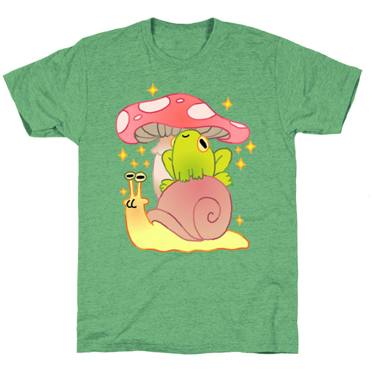 Cute Snail & Frog Unisex Triblend Tee