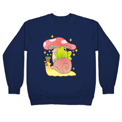 Cute Snail & Frog Crewneck Sweatshirt