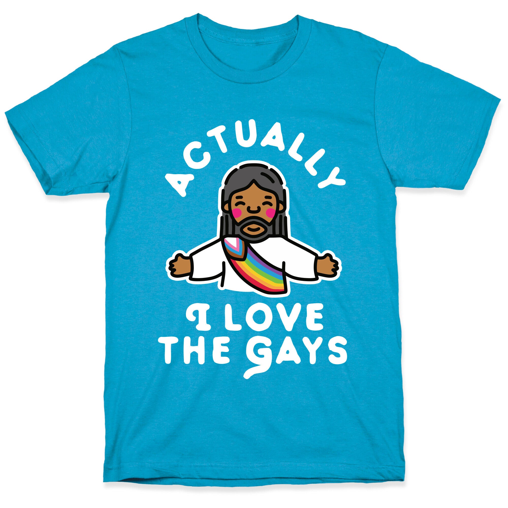 Actually, I Love The Gays (Brown Jesus) Unisex Triblend Tee