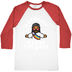 Actually, I Love The Gays (Brown Jesus) Baseball Tee