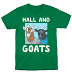 Hall And Goats Parody White Print T-Shirt