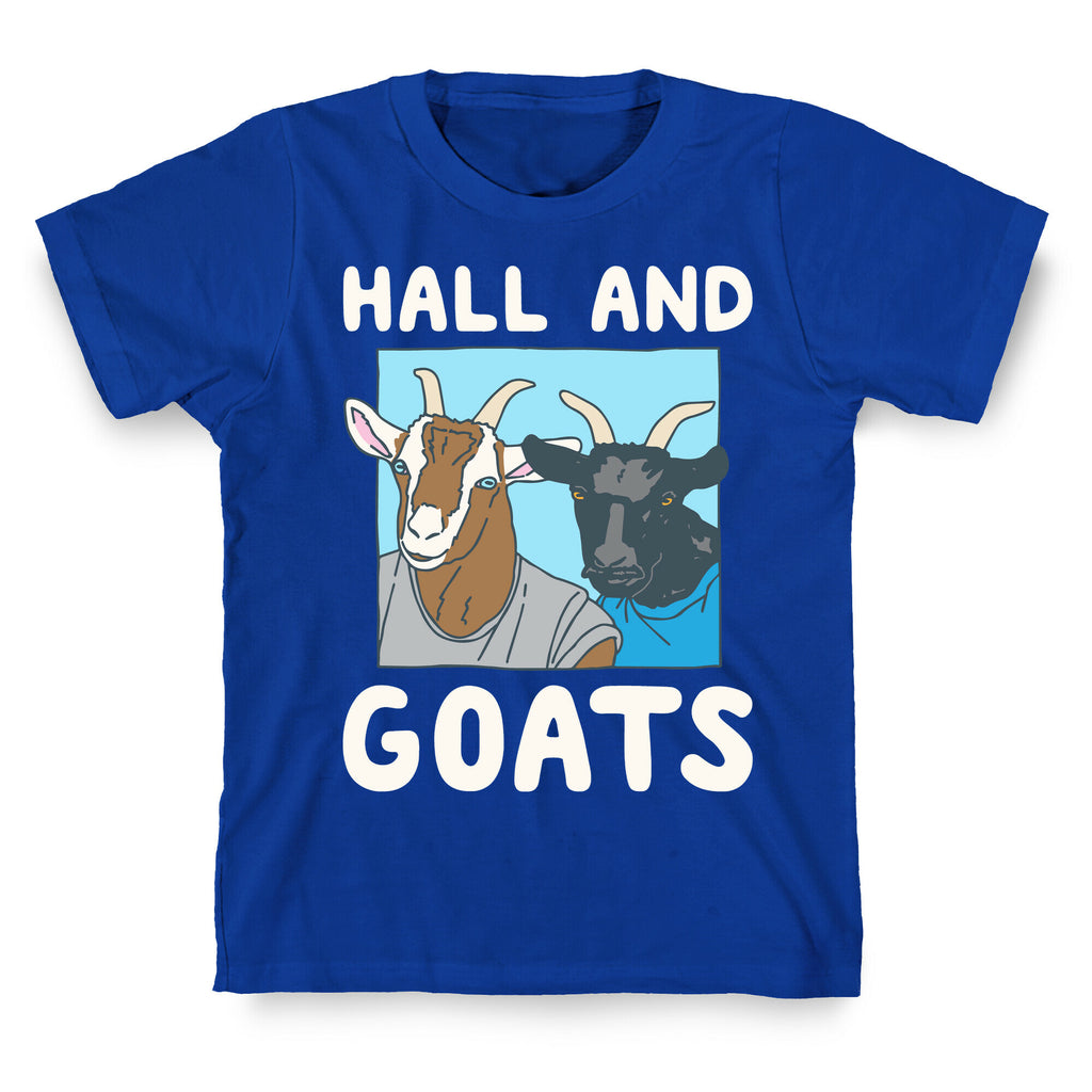 Hall And Goats Parody White Print T-Shirt