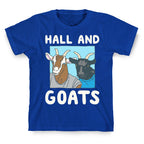 Hall And Goats Parody White Print T-Shirt