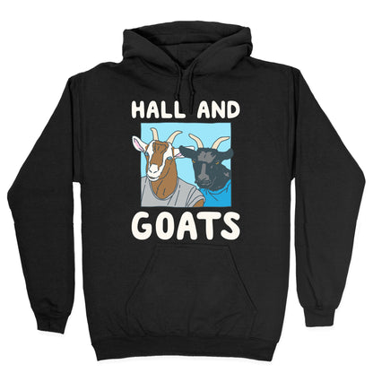 Hall And Goats Parody White Print Hoodie