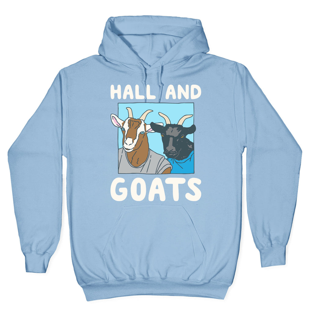 Hall And Goats Parody White Print Hoodie