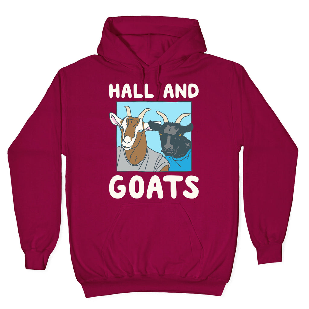 Hall And Goats Parody White Print Hoodie